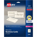 Avery 2" x 3.5" Ivory Business Cards, Sure Feed Technology,  5376