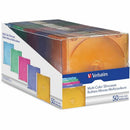 Verbatim CD/DVD Color Slim Jewel Cases, Assorted - 50pk 94178