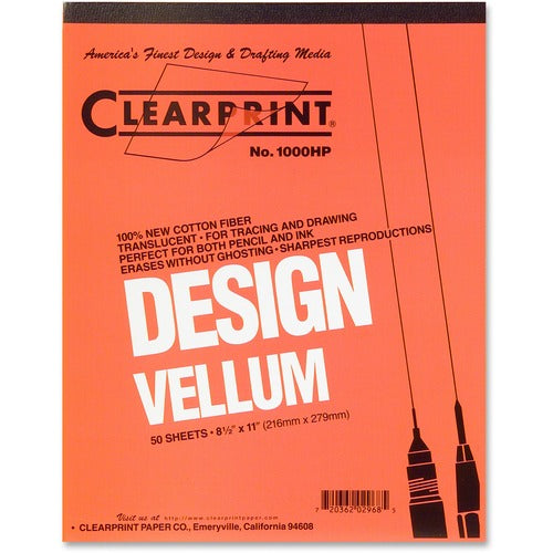 Clearprint Design Vellum Pad - Letter CLE10001410