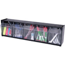 Deflecto Tilt Bin Interlocking Multi-Bin Storage Organizer 20504OP