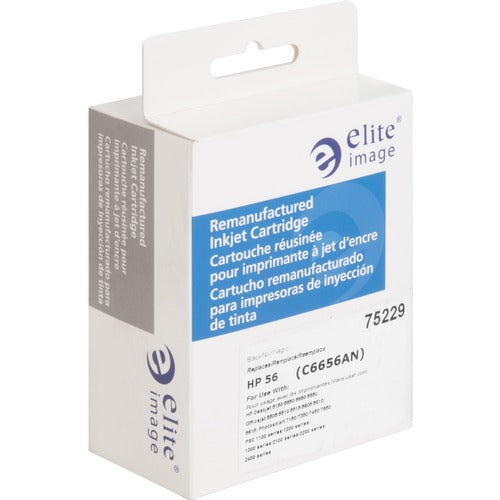 Replacement Elite Inkjet Ink Cartridge Fits  fits HP  56 (C6656AN) - Black - 1 Each ELI75229