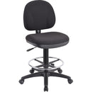 Lorell Millenia Series Adjustable Task Stool with Back 80008