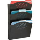 Safco Triple Letter-Size Steel Wall Pockets 3172BL