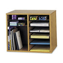 Safco Adjustable 12-Slot Wood Literature Organizer 9420MO