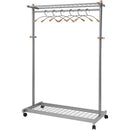 Alba 2-shelf Mobile Chrome Coat Rack PMLUX6