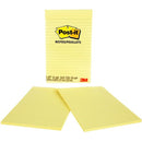 Post it Notes, 5 in x 8 in, Canary Yellow, Lined, 2 Pads/Pac 663