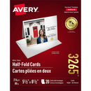 Avery Half-Fold Greeting Cardsfor Inkjet Printers, 5-1/2" x  03265