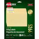 Avery Filing Labelswith TrueBlock&trade; Technology for Lase 05266