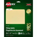 Avery Filing Labelswith TrueBlock&trade; Technology for Lase 05366