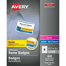Avery Flexible Name Badgesfor Laser and Inkjet Printers, 3-3 05395