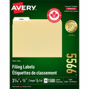 Avery Filing Labelswith TrueBlock&trade; Technology for Lase 05566