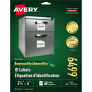 Avery Removable ID Labelsfor Laser and Inkjet Printers, 4" x 06499