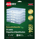 Avery Removable ID Labelsfor Laser and Inkjet Printers, 1-3/ 06504