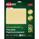 Avery Removable Filing Labelsfor Laser and Inkjet Printers,  06505