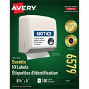 Avery Durable ID Labelswith TrueBlock&trade; Technology for  06579