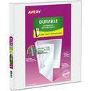 Avery Durable View Binder 1" , Slant D Rings, White 34002