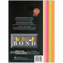 St. James&reg; Fluorescent Bond Paper, Rainbow, 5 Bright Colours, 78120