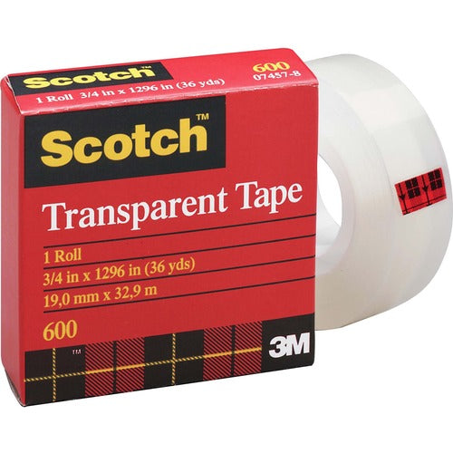 3M Scotch Glossy Transparent Tape MMM60018BXD