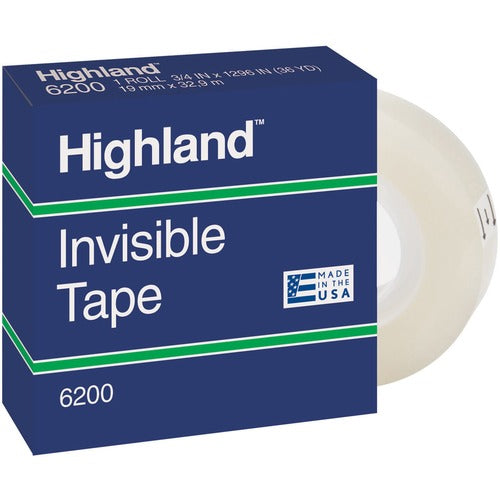 3M Highland Permanent Invisible Transparent Tape MMM620018BXD