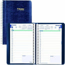 Blueline Daily Planner 8"x 5" Spiral Bind, English, Blue C150482T