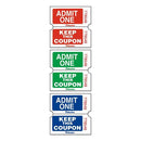 Blueline Admit One with Coupon Ticket DA2CEAS