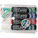 Maxiflo White Board Marker, Chisel Point (2.0/5.7mm) 4PC Assorted MWL64
