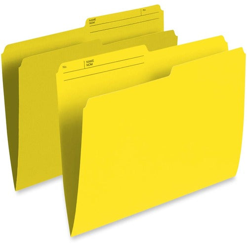 Pendaflex 1/2 Tab Cut Letter Recycled Top Tab File Folder PFXR415YLW