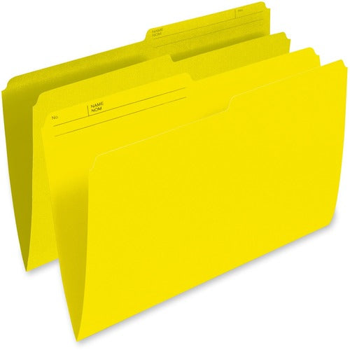 Pendaflex 1/2 Tab Cut Legal Recycled Top Tab File Folder PFXR615YLW