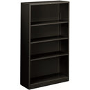 HON Brigade Steel Bookcase | 4 Shelves | 34-1/2"W | Black Finish S60ABCP