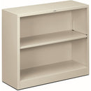 HON Brigade Steel Bookcase | 2 Shelves | 34-1/2"W | Light Gray Fi S30ABCQ