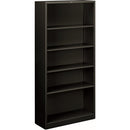 HON Brigade Steel Bookcase | 5 Shelves | 34-1/2"W | Black Finish S72ABCP