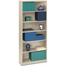 HON Brigade Steel Bookcase | 6 Shelves | 34-1/2"W | Light Gray Fi S82ABCQ