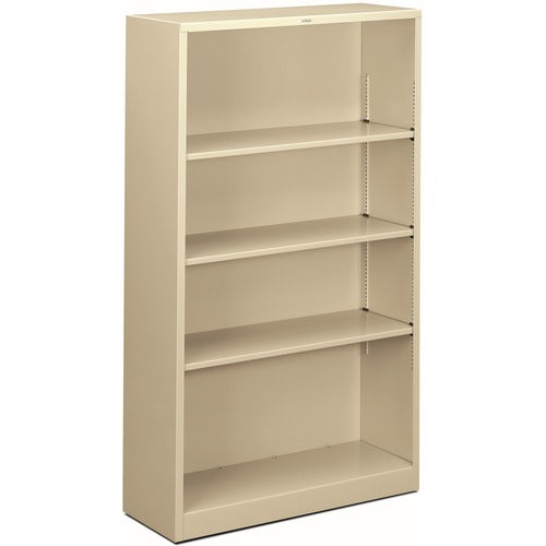 HON Brigade Steel Bookcase | 4 Shelves | 34-1/2"W | Putty Finish HONS60ABCL