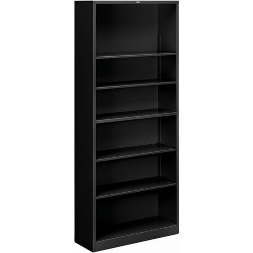 HON Brigade Steel Bookcase | 6 Shelves | 34-1/2"W | Black Finish HONS82ABCP