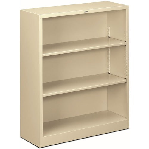 HON Brigade Steel Bookcase | 3 Shelves | 34-1/2"W | Putty Finish HONS42ABCL