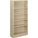HON Brigade Steel Bookcase | 5 Shelves | 34-1/2"W | Putty Finish S72ABCL
