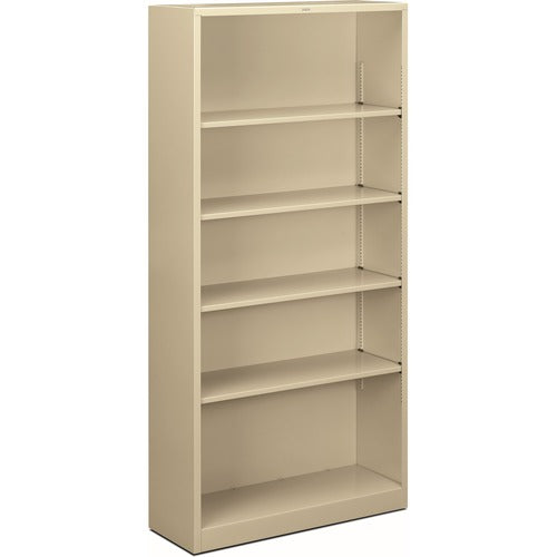 HON Brigade Steel Bookcase | 5 Shelves | 34-1/2"W | Putty Finish HONS72ABCL