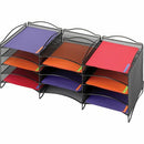 Safco 12-Compartment Mesh Desktop Organizer 9430BL