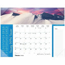Blueline World Panorama Monthly Desk Pad Calendar 22"x 17 Bilingu C193104B