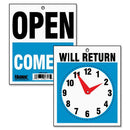 U.S. Stamp & Sign Will Return Sign with Clock Hand 9381
