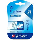 Verbatim 32GB Premium SDHC Memory Card, UHS-I V10 U1 Class 10 96871