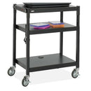 Safco Adjustable Height A/V Cart 8932BL