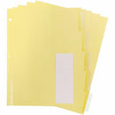 Business Source Buff Stock Ring Binder Indexes 20068