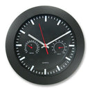 Artistic 12" Round Wall Clock w Temp/Humidity Gauge 6990