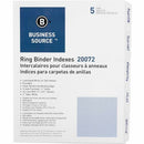 Business Source 3-Ring 5-Tab Erasable Tab Indexes 20072