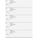 Hilroy 46215 Voicemail Log Book 46215