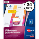Avery Ready Index Customizable TOC Dividers 11167