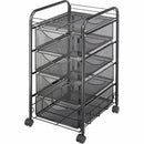 Safco Onyx Double Mesh Mobile File Cart 5214BL