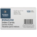 Business Source Plain Index Cards 65258
