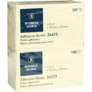 Business Source Yellow Repositionable Adhesive Notes 36613